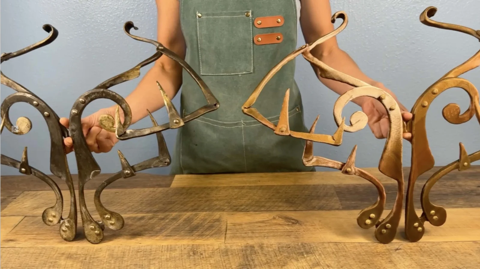 The organic metal art piece the client brought in, reproduced for a charity