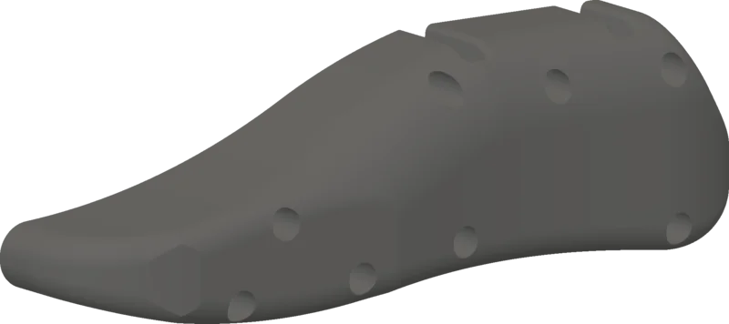 CAD render of the left foot sole