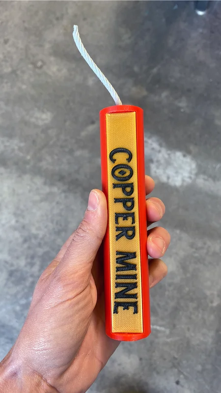 Copper Mine custom 3D-printed tap handle