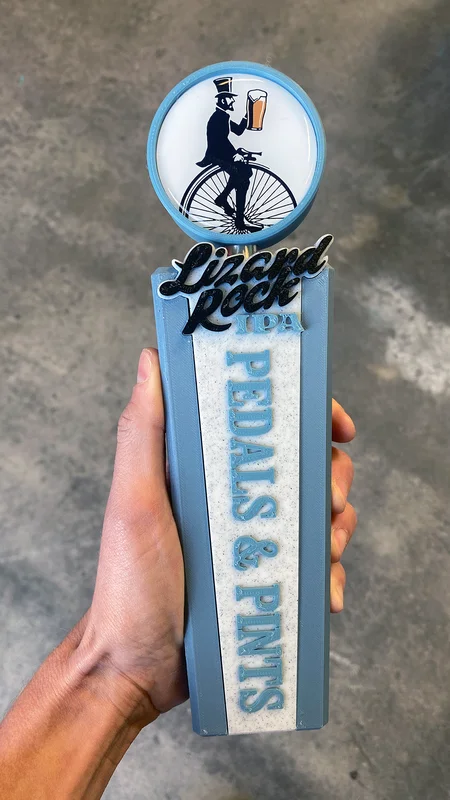 Lizard Rock custom 3D-printed tap handle