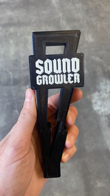 Sound Growler custom 3D-printed tap handle